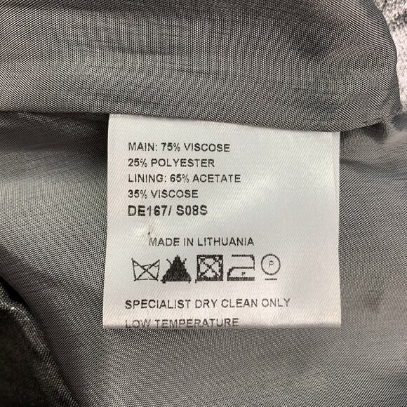 KAREN MILLEN Size 4 Silver Metallic Viscose Blend Strapless Above Knee Dress - Picture 5 of 5